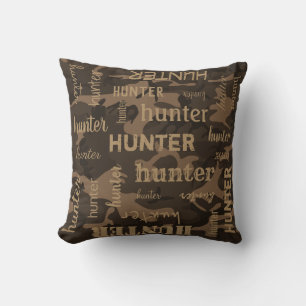 Almofada Nome Personalizado Mais Curto Camuflado Marrom