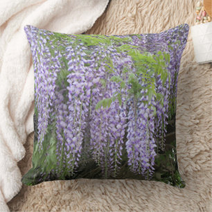 Almofada Nome Personalizado: Mauve Purple Wisteria Flowers