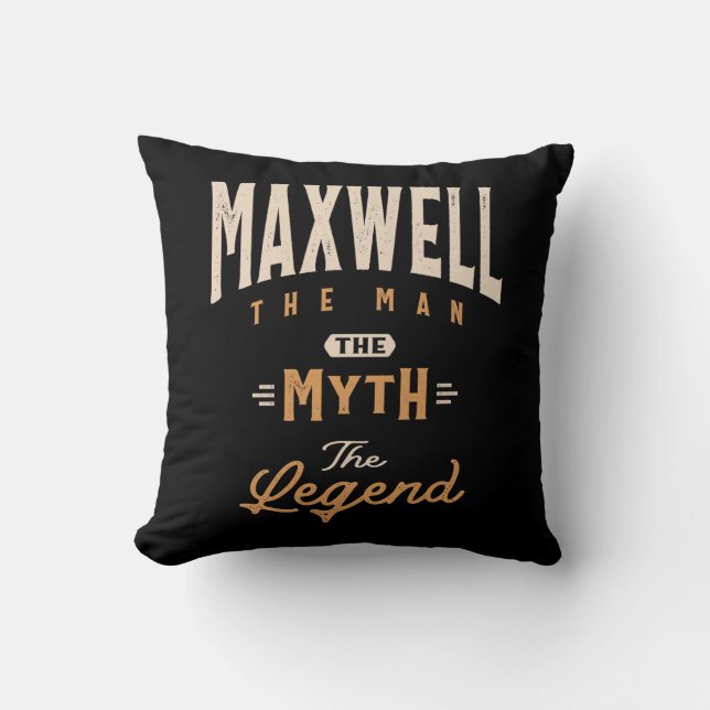 Almofada Nome Personalizado Maxwell - Engraçado Maxwell (Frente)