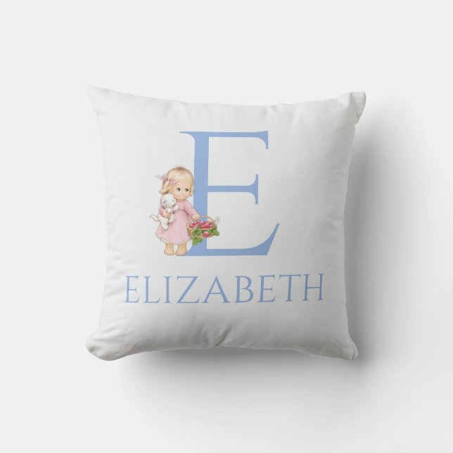 Almofada Nome Personalizado Minha Menina com framboesas (Frente)