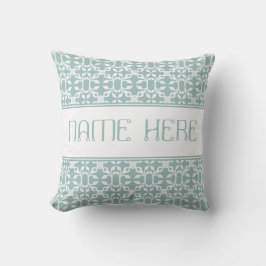 Almofada Nome Personalizado Moderno Da Deco De Arte Azul E
