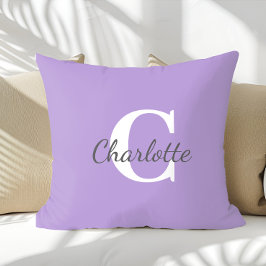 Almofada Nome Personalizado Monograma Minimalista