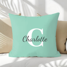 Almofada Nome Personalizado Monograma Minimalista Personali