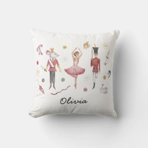 Almofada Nome personalizado Nutcracker Balé Ballerina Natal