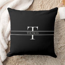 Almofada Nome Personalizado Personalizado Elegante Monogram