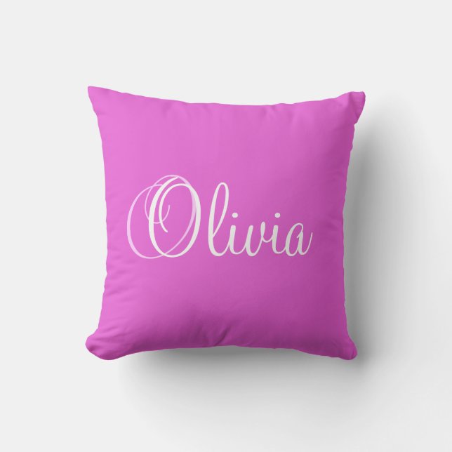 Almofada Nome Personalizado Princesa Travesseiro Olivia (Frente)