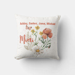 Almofada Nome Personalizado Wildflower Mimi