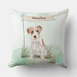 Almofada Nome personalizado Wire Haired Jack Russell Pet Do