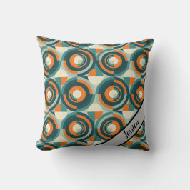 Almofada Nome Personalizável do Padrão de Boho Retroativo