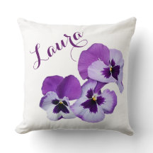 Nome personalizável Laura bonito púrpura floral