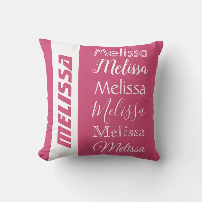 Almofada Nome Repetindo travesseiros personalizados (Frente)