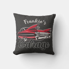 Almofada Nome Retroativo Red Caddy Vintage Classic Car Gara