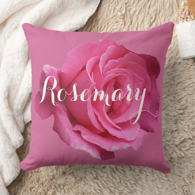 Almofada Nome Rosemable bonito rosa-flor-rosa personalizáve (Cobertor)