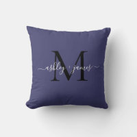 Nomes de Casamento em Azul Marinho com Monograma E