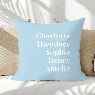 Almofada Nomes de Família Personalizados Personalizados