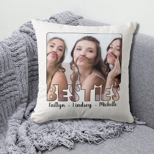 Almofada Nomes de Fotografia de Amigos de BESTIES Modernos