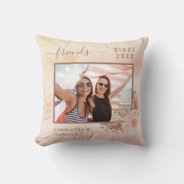 Almofada Nomes de fotografias de melhores amigos pampas ros