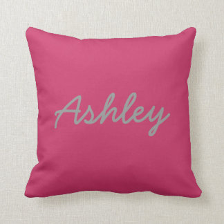 Almofada Nomes de noiva de Cinza rosa reversível