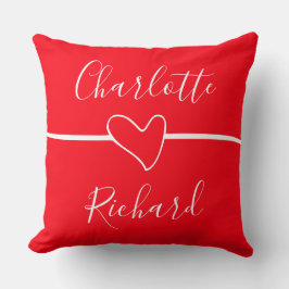 Almofada Nomes Personalizados Coração Amor Eterno Casamento