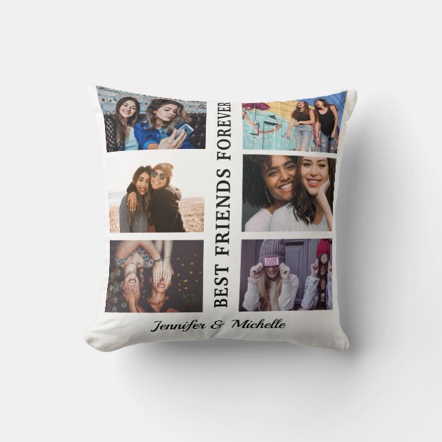 Almofada Nomes personalizados dos melhores amigos e 6 bff d (Frente)