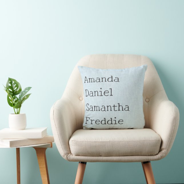Almofada Nomes Personalizados dos Netos (Cadeira)