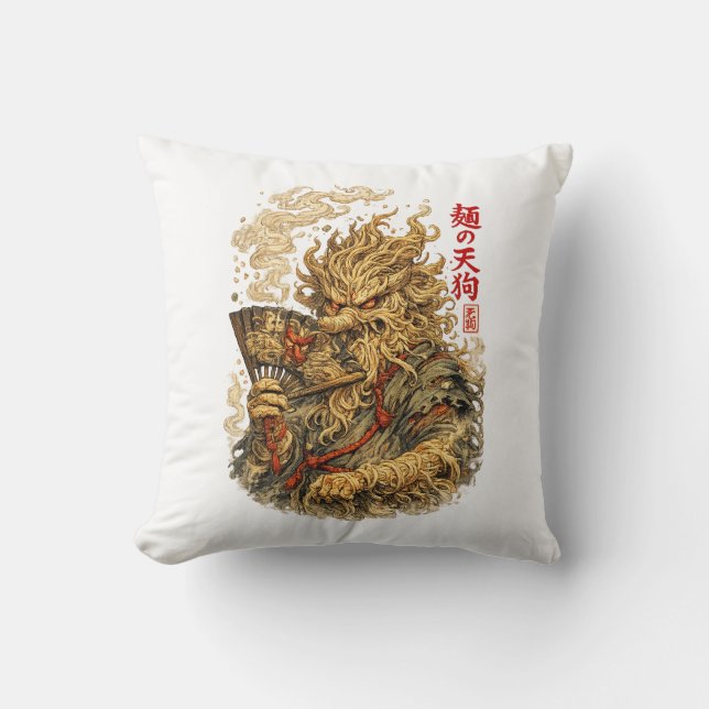 Almofada Noodle Tengu – Monstro Mitológico Japonês Feito de (Frente)