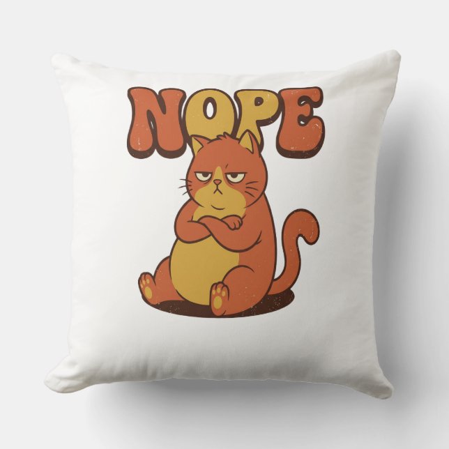 Almofada NOPE Grumpy Cat Throw Pillow (Frente)