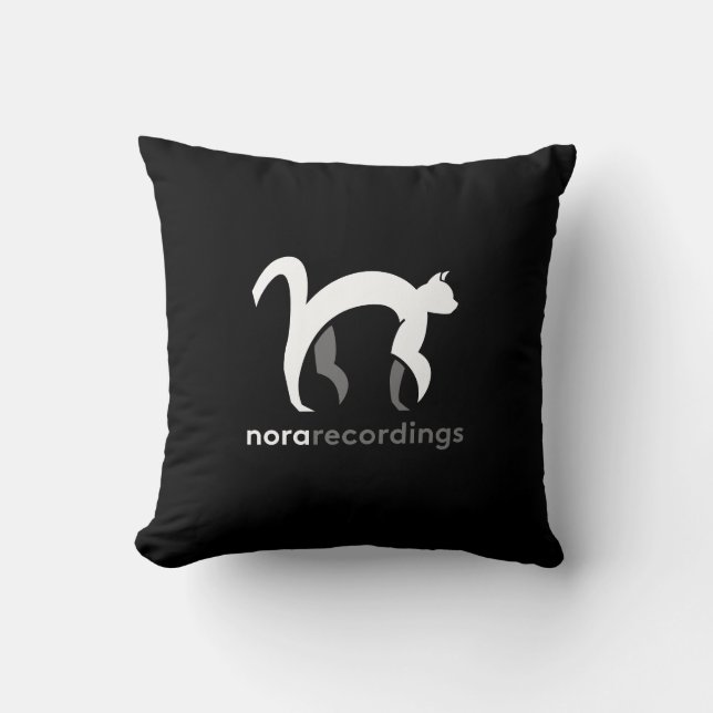 Almofada nora recordings logo black (Frente)