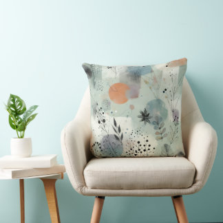 Almofada Nordic Mist Botanical Throw Pillow