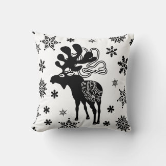 Almofada Nordic Winter Star Art and Snowflakes