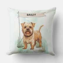 Norfolk Terrier Aquarela Cachorro Personalizado