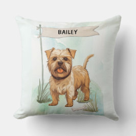 Almofada Norfolk Terrier Watercolor Personalized Dog