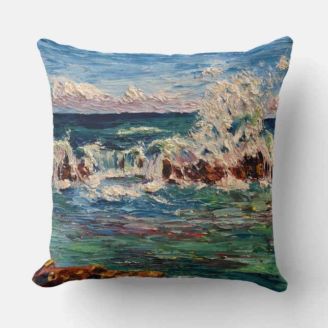 Almofada North Shore Thundering Waves in Hawaii pillow (Frente)