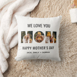 Almofada Nós Amamos Você Mamãe Foto Dia das Mães