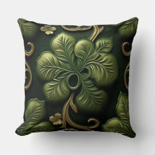 Almofada NÓS CELTICOS bonito VERDE E DOURADO IRLANDÊS