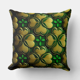 Almofada NÓS CELTICOS bonito VERDE E DOURADO IRLANDÊS