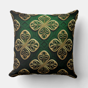 Almofada NÓS CELTICOS bonito VERDE E DOURADO IRLANDÊS