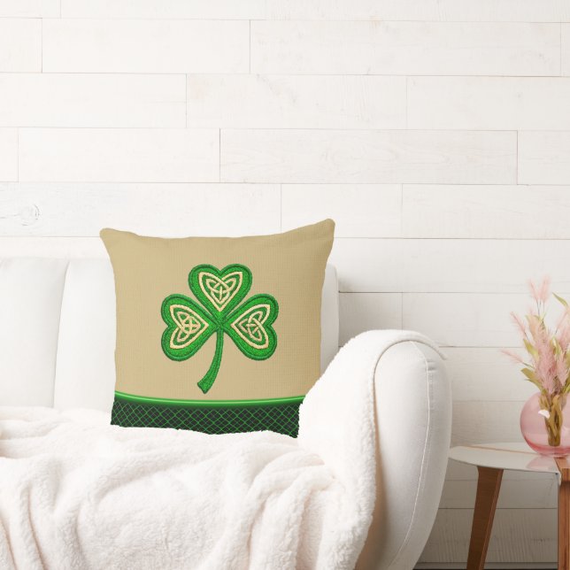 Almofada Nós Celticos Trevo Irlandês St Patrick (Sofá)