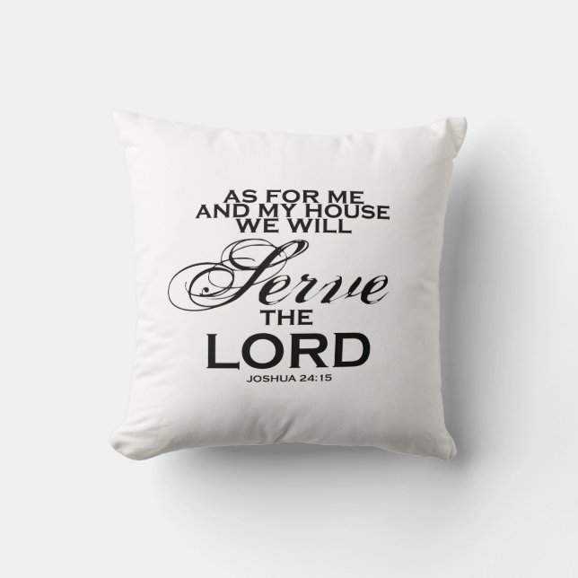 Almofada Nós serviremos o senhor (Frente)