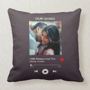 Almofada Nossa canção favorita - Foto personalizada