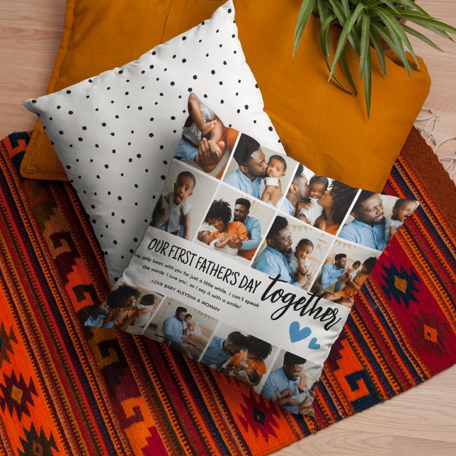 Almofada Nossa Dia de os pais de 1rua Juntos! Colagem de Fo (Criador carregado)