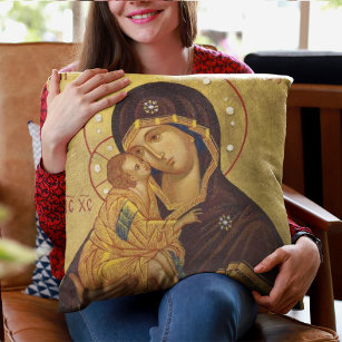Almofada Nossa Mãe Perpétua Ajuda com o Bebê Jesus