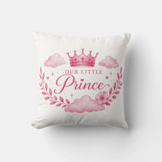 Almofada Nossa Pequena Princesa Bebê Menina Coroa Rosa