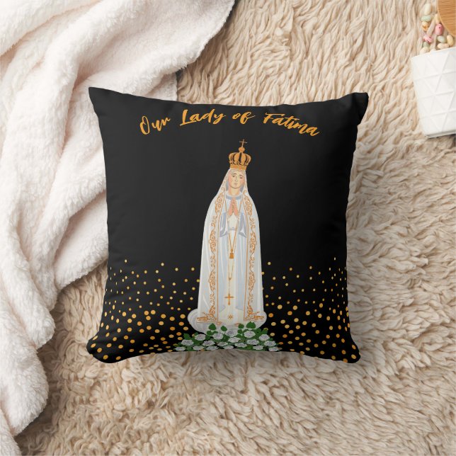 Almofada Nossa Senhora da Procissão Fátima de Velas (Cobertor)