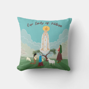 Almofada Nossa Senhora de Fátima e os três pastores