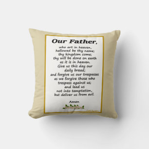 Almofada Nosso Pai Orador Matthew 6:9-13 Bíblia Cushion