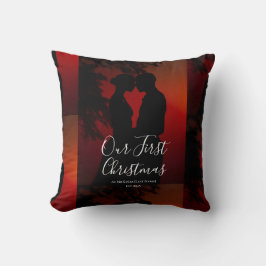 Almofada Nosso Primeiro Natal Juntos Ornamento Sr e Sra
