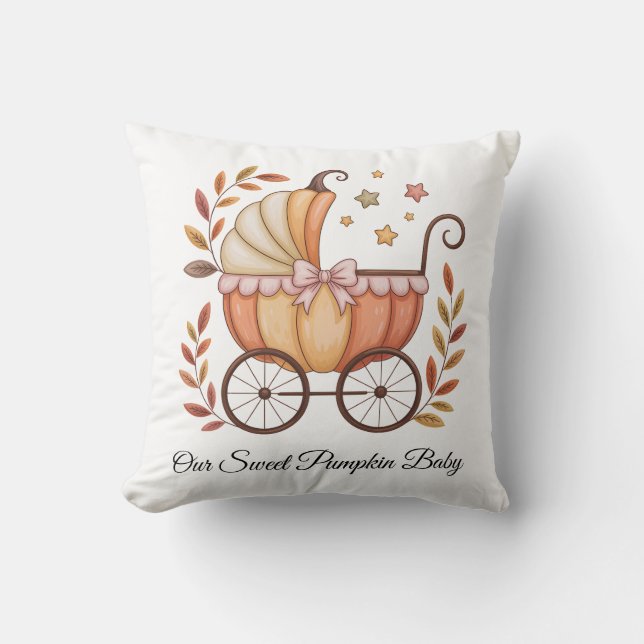 Almofada Nossos lindos aboborinhas de abóbora (Frente)