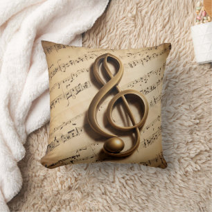 Almofada Nota de Limpeza Musical