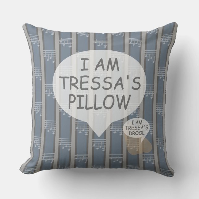 Almofada Nota de música personalizável divertida e Rico dis (Frente)